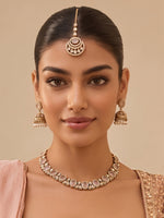 Lavika necklace set-Pastel Pink 