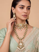 Nabhya Layered Necklace Set-Ivory