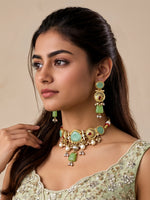 Maya Choker Necklace Set-Mint Green