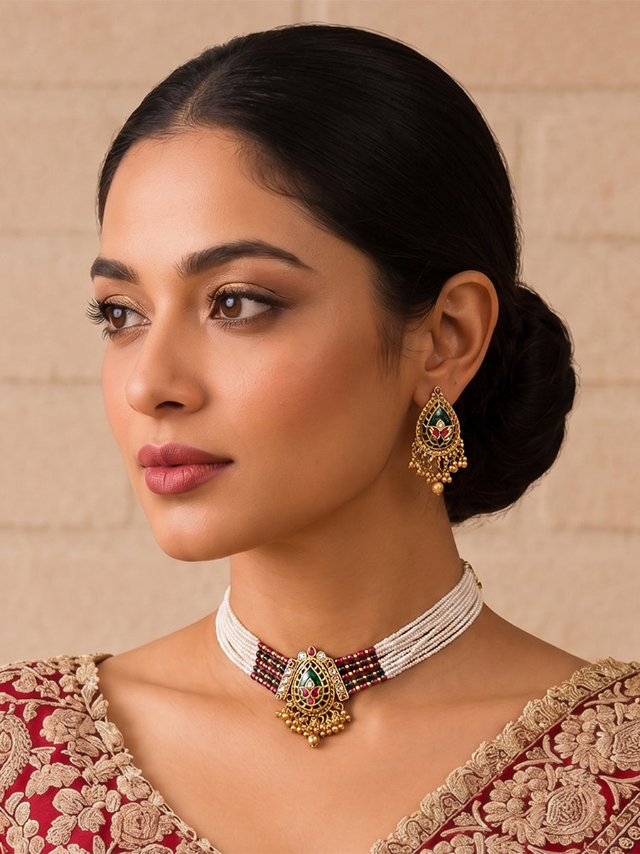 Moksha Necklace Set -Multicolor