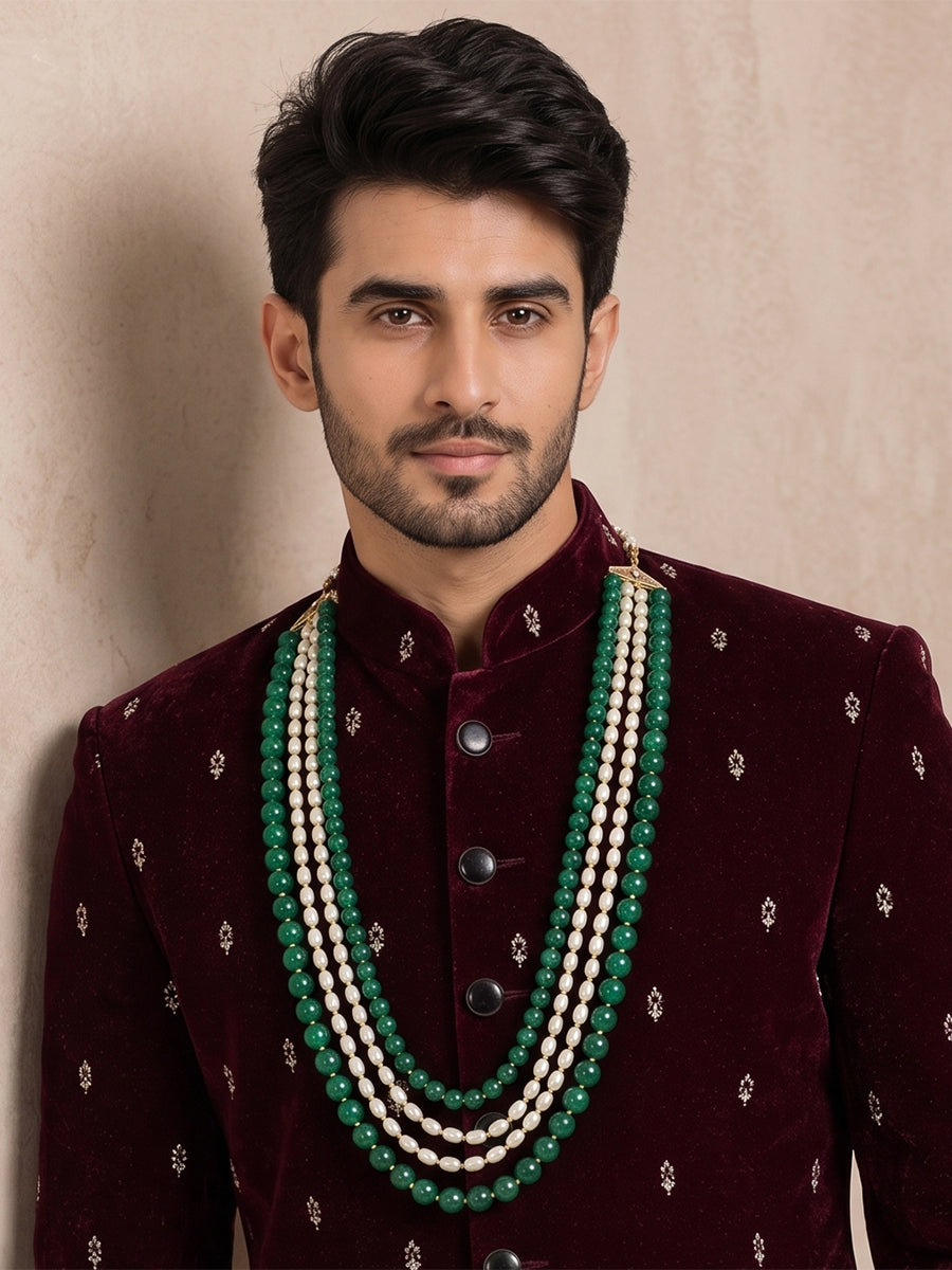 Harshit Groom Necklace- Green