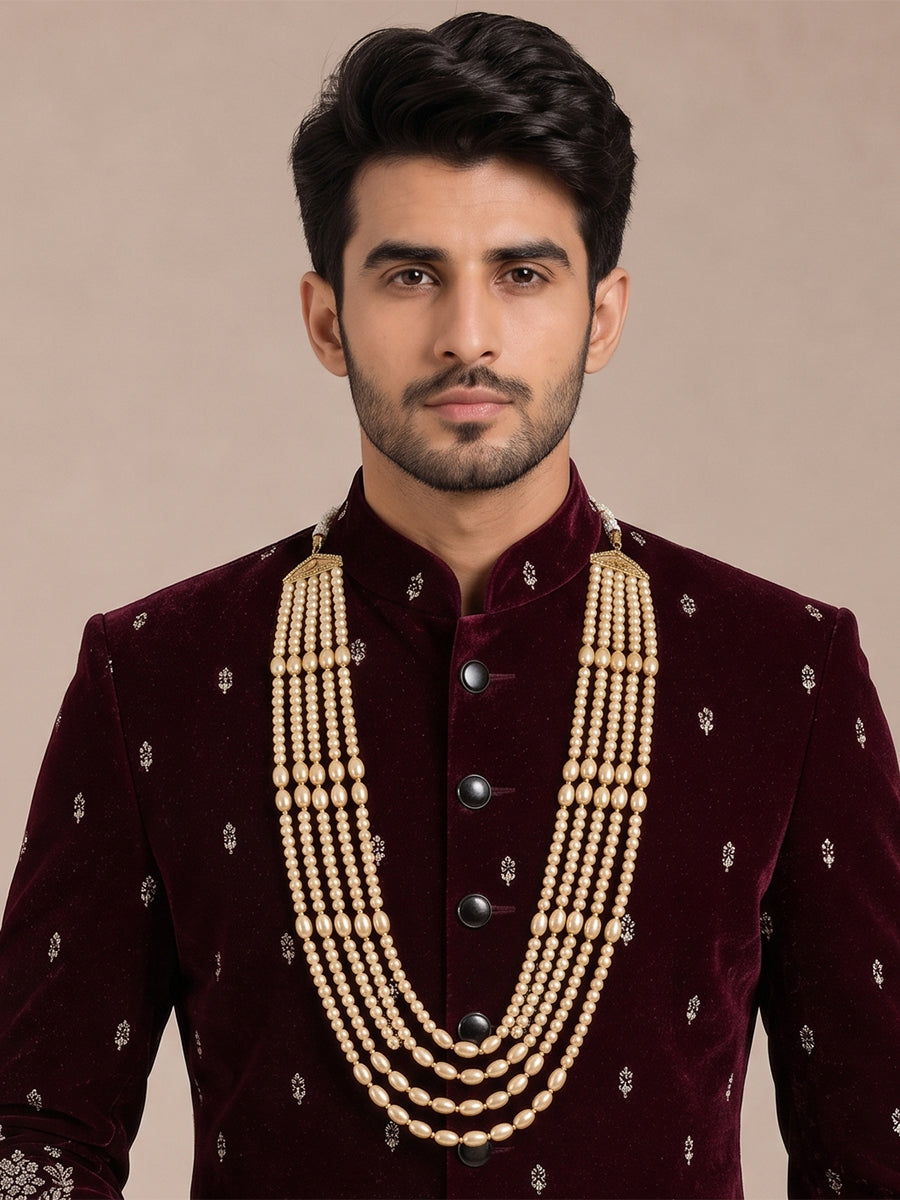Anshul Groom Necklace-Antique Gold