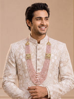 Umrao Jadau Layered Necklace-pastel Pink