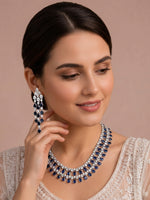 Rozina Layered Necklace Set-Blue