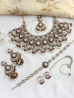 Anaya Bridal Set-Maroon