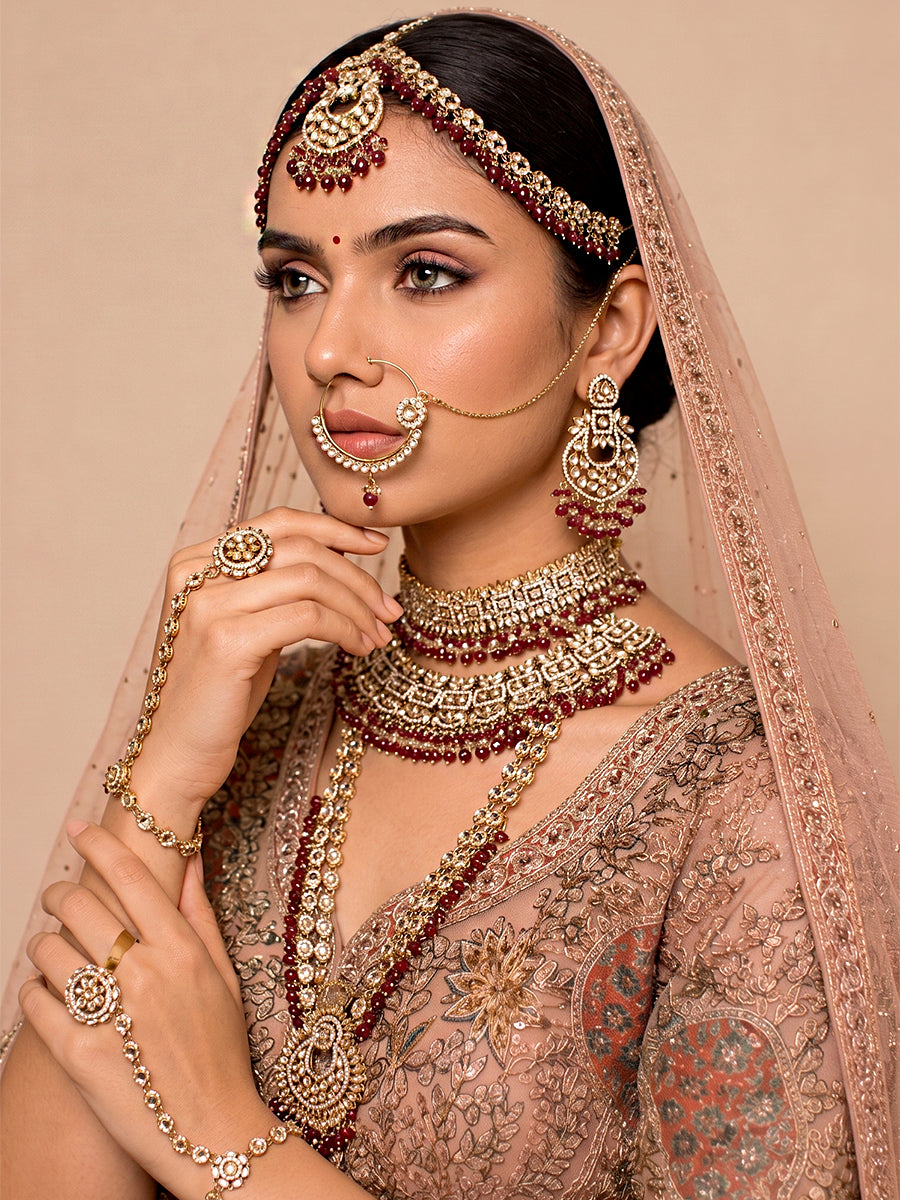 Varnika Bridal set-Maroon