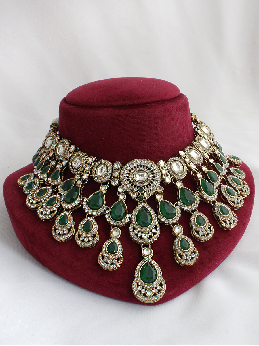 Maya Bridal Set-White-Green