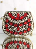 Nargis Mini Clutch Bag-Red