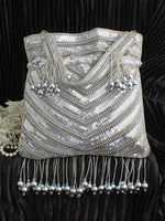 Amyra Potli Bag-Silver