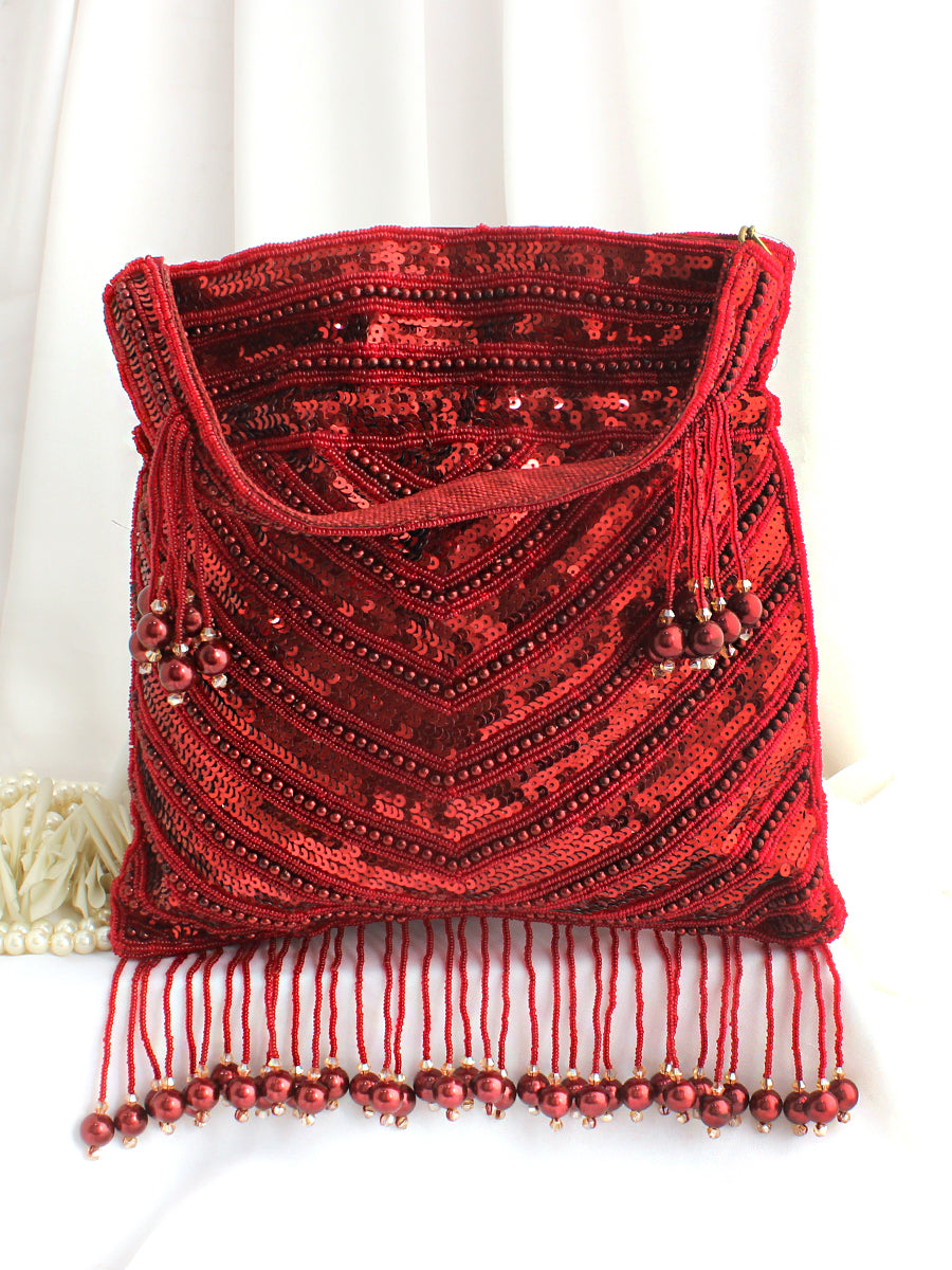 Amyra Potli Bag-Maroon