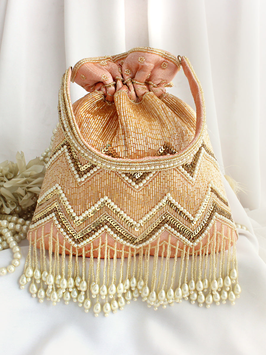 Somya Potli Bag-Peach