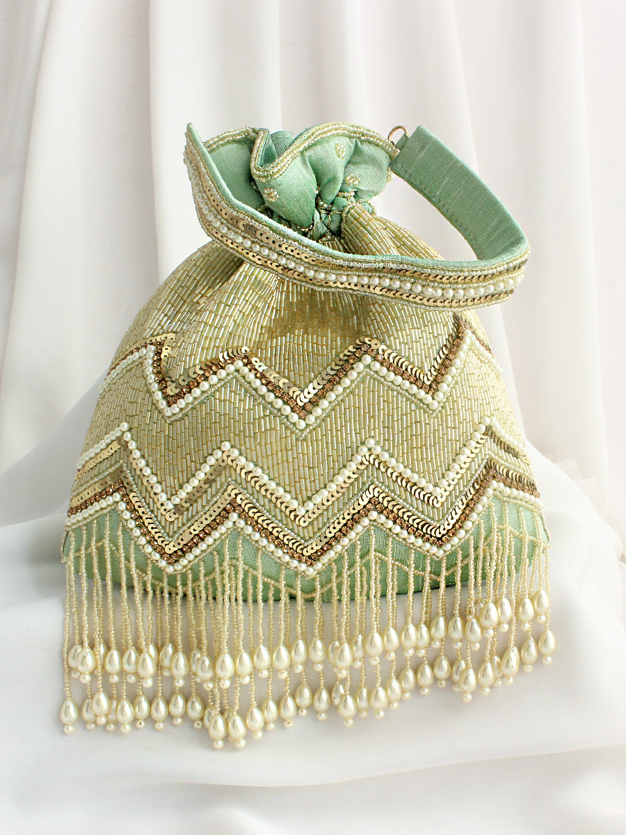 Somya Potli Bag-Mint Green