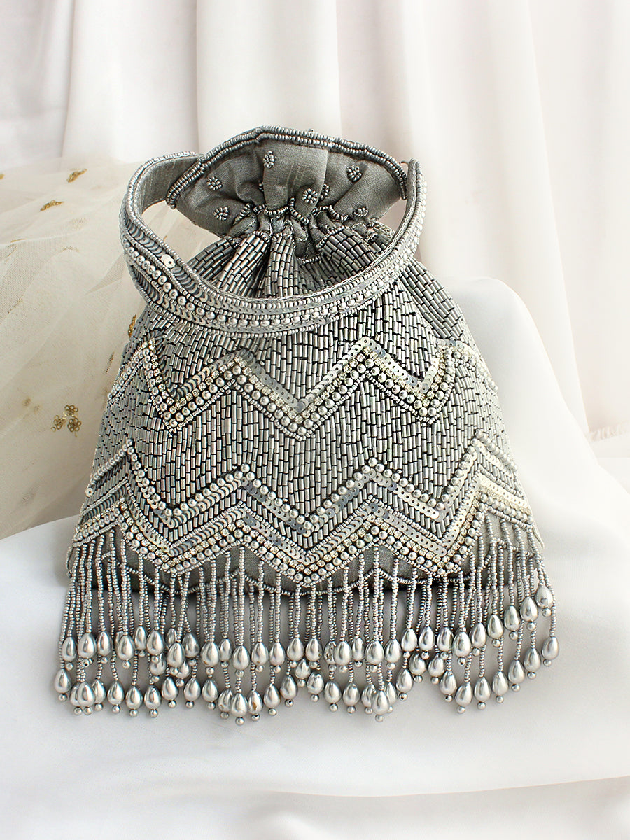 Somya Potli Bag-Grey