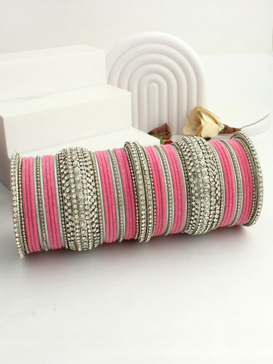 Maryam Bangle Set (Silver) Indian Bangles Set
