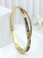 Ramya Rainbow / CZ Bangle Bracelet-Multicolor