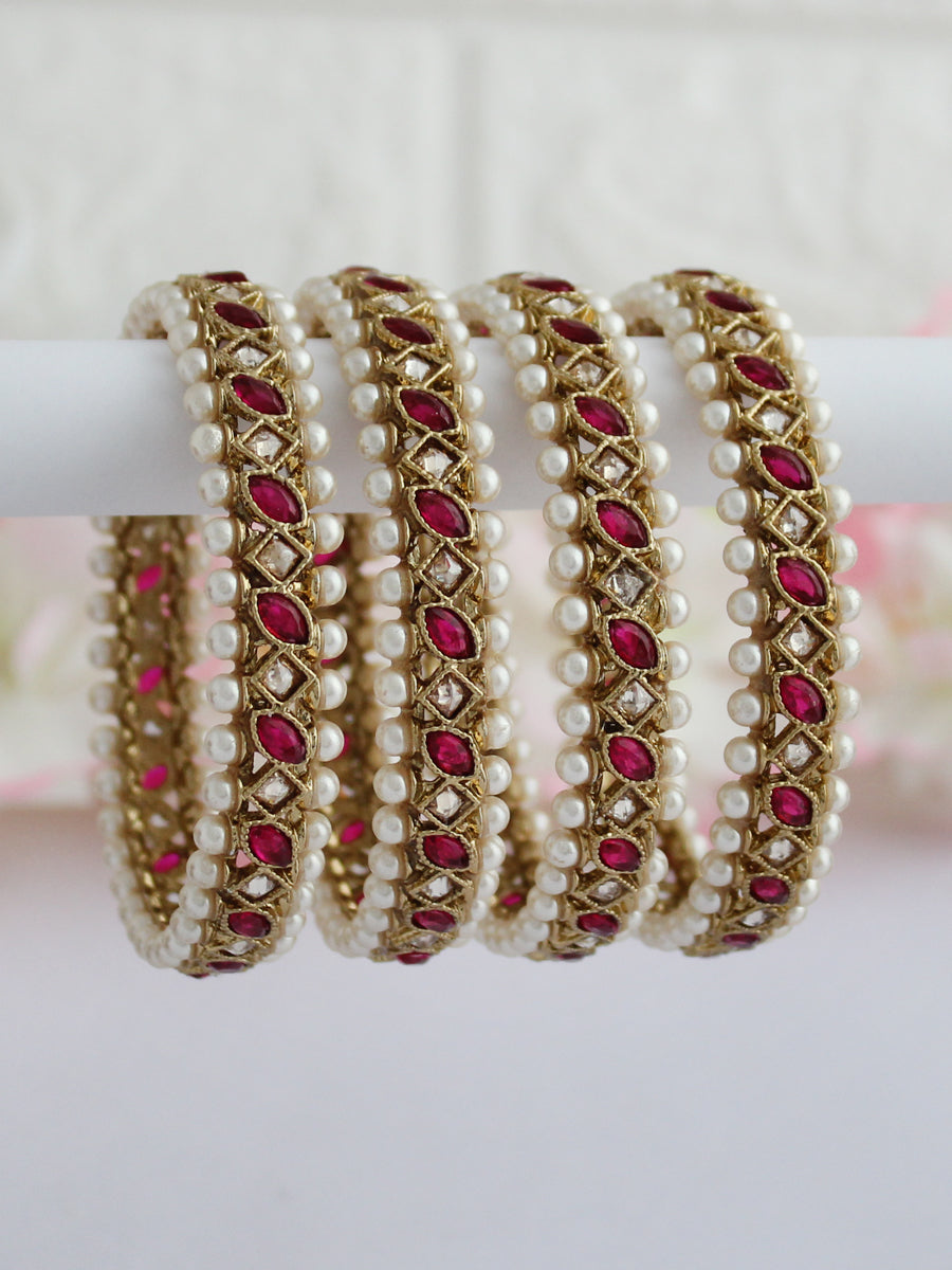 Kinjal Bangle Set Polki Bangles Set for South Asian Brides