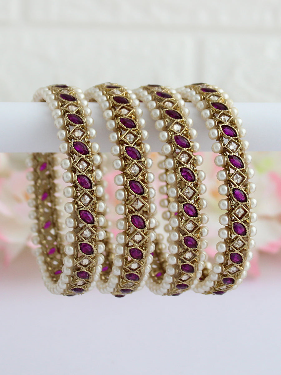 Kinjal Bangle Set Polki Bangles Set for South Asian Brides