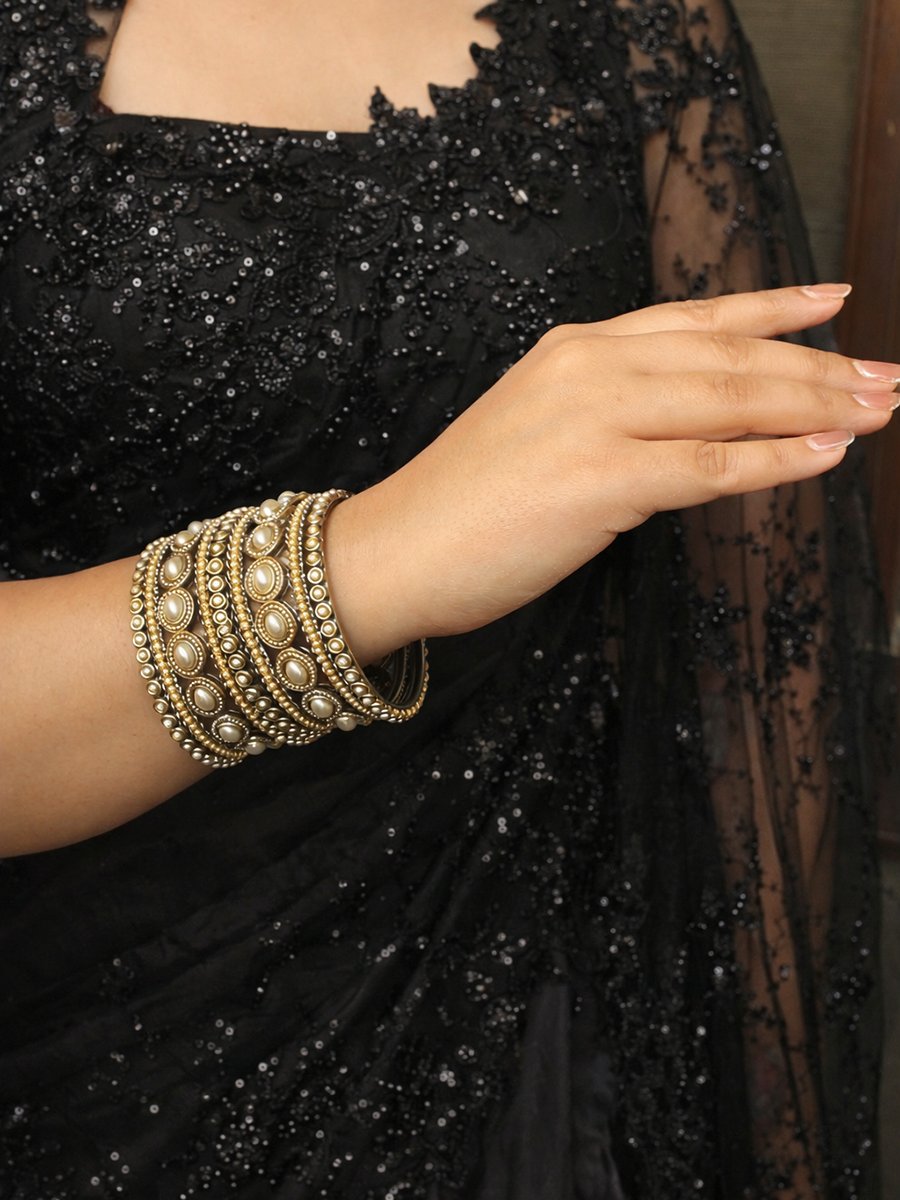 Saanvi Bangle Set/ Stack Luxury Indian Wedding Jewelry for Brides Worldwide
