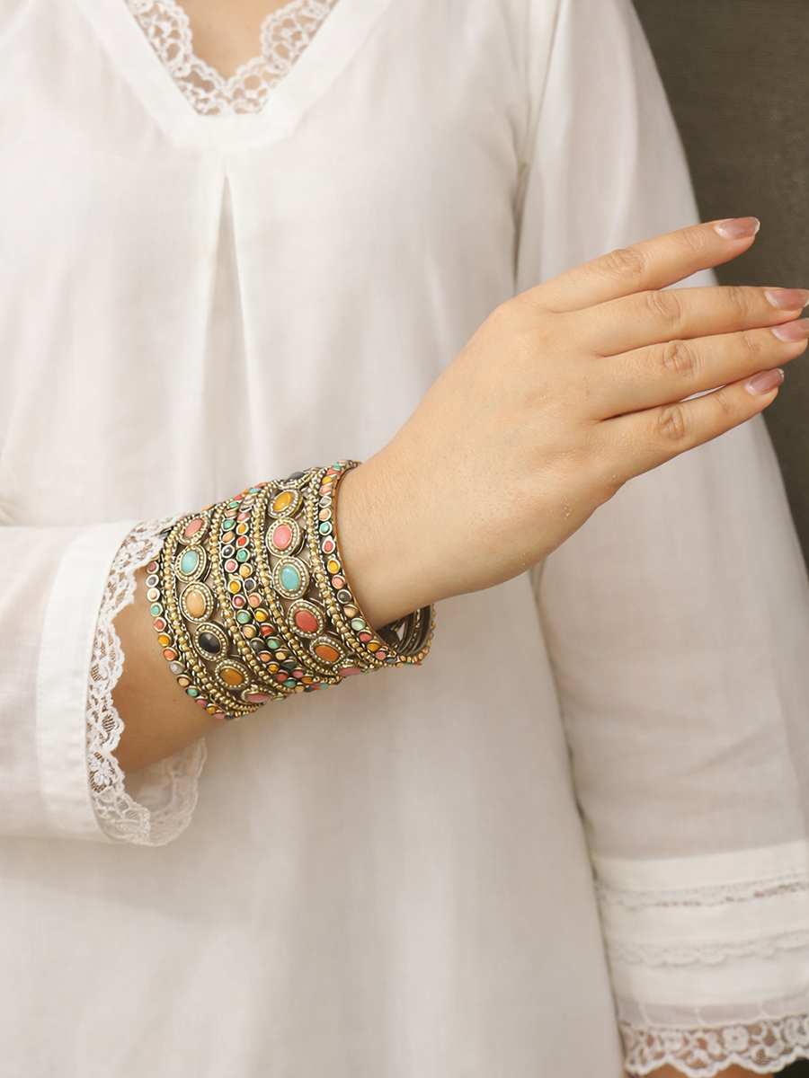 Saanvi Bangle Set/ Stack Luxury Indian Wedding Jewelry for Brides Worldwide