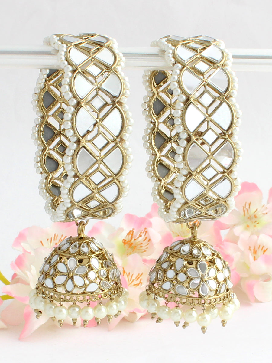 Nushrat Mirror Jhumki Bangle Set Traditional Indian Bangles with Fast Delivery