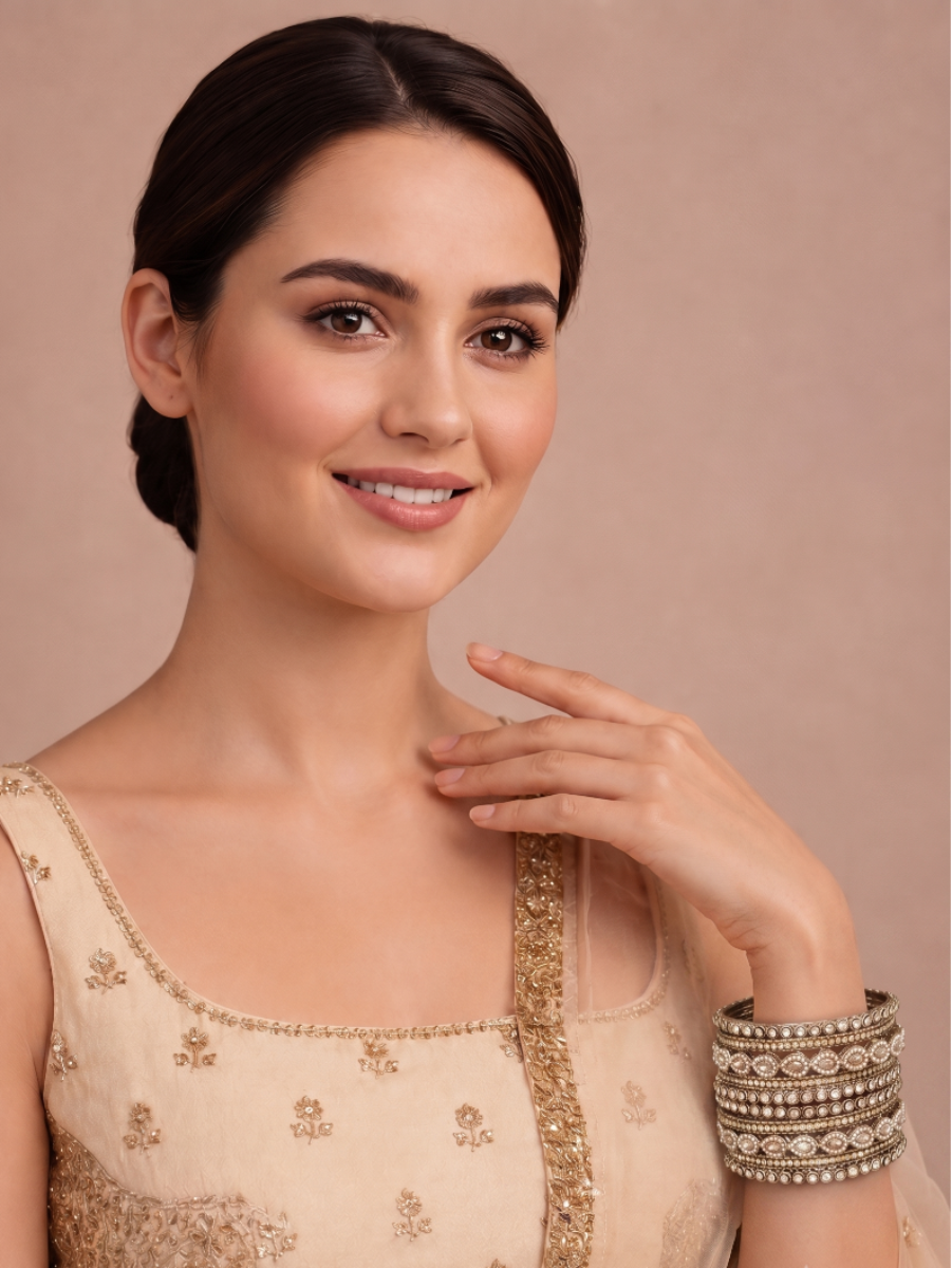 Avisha Bangle Set-Gold