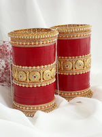 Jodha Bridal Choora Bangle Set-maroon