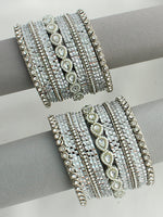 Laiba Bangle Set / Stack-Silver