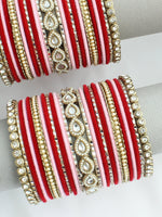 Tishya Bangle Set / Stack-Pink