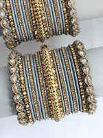 Aasha Bangle Set / Stack-Grey
