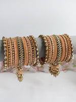 Vidhika Bangle Set / Stack-Peach
