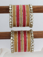 Ashima Bangle Set / Stack-Hot pink 
