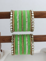 Sheetal Bangle Set / stack-Parrot Green 