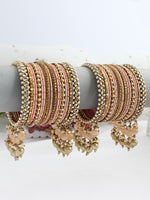 Shampa Bangle Set / Stack-Peach