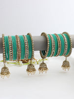 Rivya Bangle Set / Stack- Sea Green