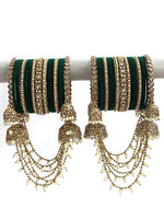 Archita Bangle set/ Stack- Green
