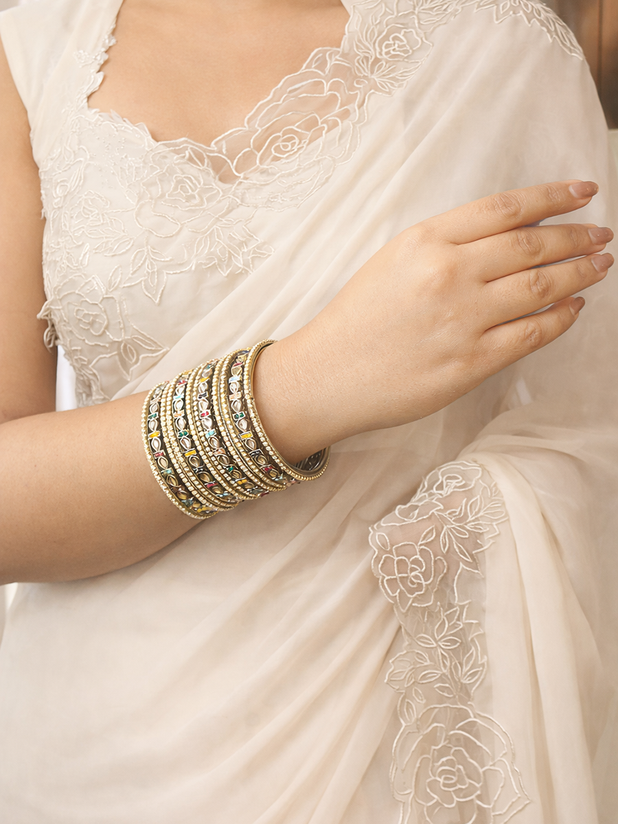 Khushi Bangle Set / Stack Ready-to-Ship Desi Bangles for Weddings