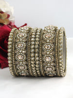 Lavika Bangle Set / Stack Traditional Indian Bangles with Fast Delivery-Gold