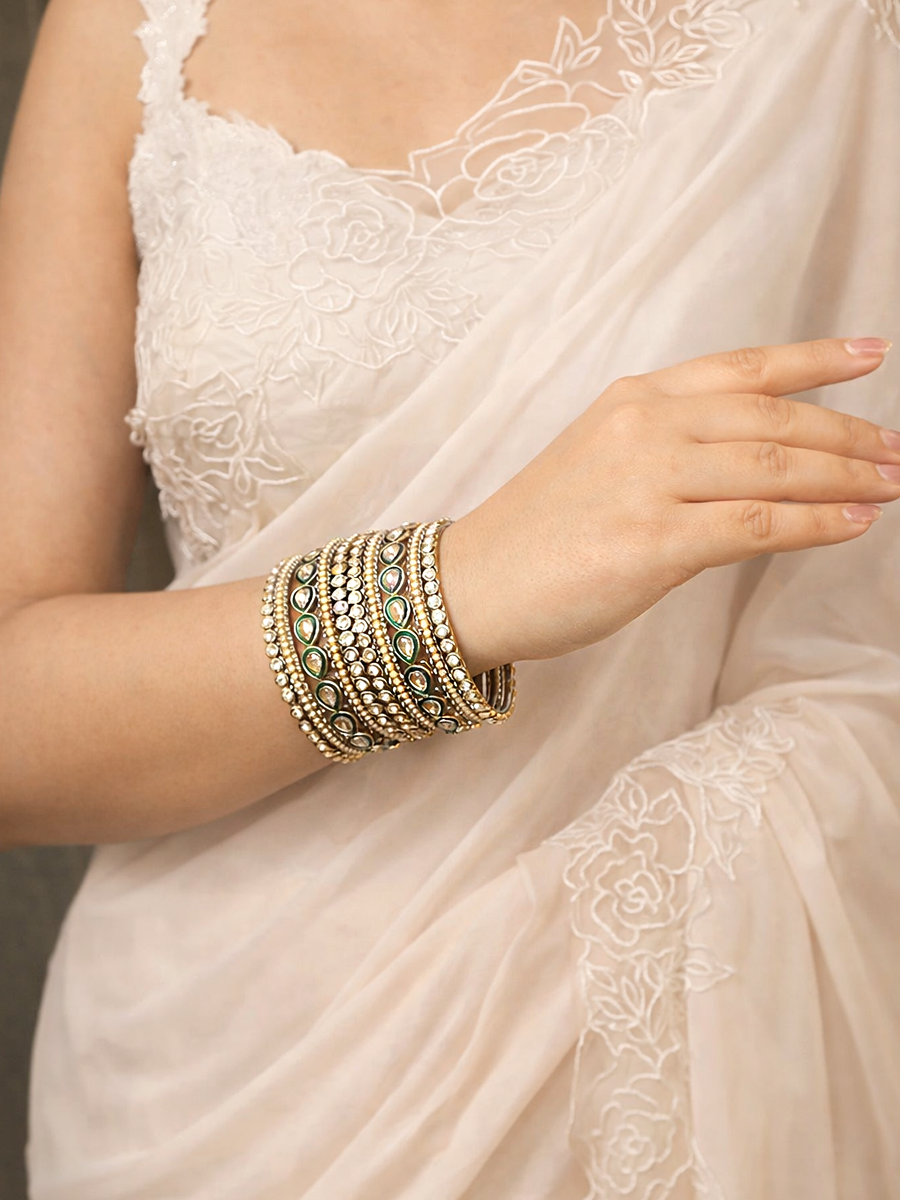 Dhruvi Bangle Set / Stack NRI Wedding Bangles with 24–48 Hr Dispatch