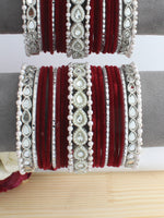 Pihu Bangle Set / Stack-Maroon