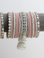 Kiyanvi Bangle Set / Stack-Pastel Pink