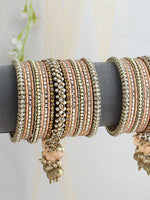 Tejal Bangle Set / Stack-Peach 