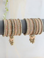 Tejal Bangle Set / Stack -Peach