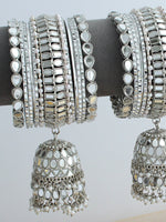Manira Bangle Set / Stack -Silver