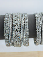 Noshin Bangle Set / Stack-Silver