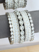 Samia Bangle Set  / Stack - Silver