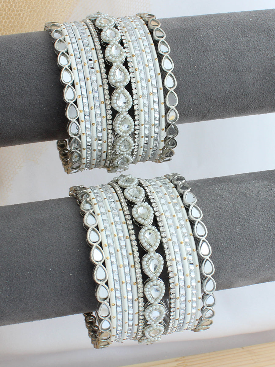 Samia Bangle Set  / Stack - Silver