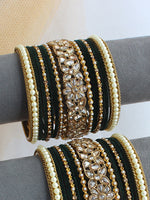 Ruchi Bnagle Set / Stack - Green 