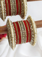 Rashmika Bangle Set / Stack-Red