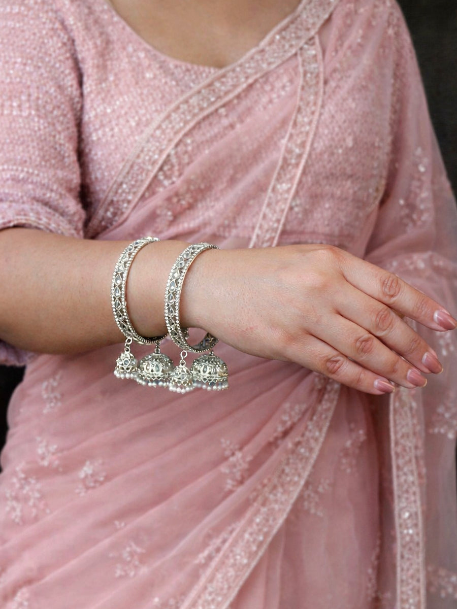 Siyara Jhumki Bangle Polki Bangles Set for South Asian Brides