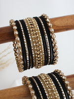 Nidhika Bangle Set / Stack-Black